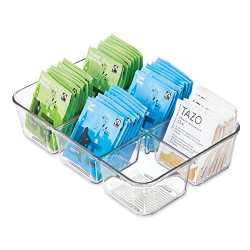 Comparison: Best Tea Bag Organizer 9 iDesign Clear Tea Bag & Sugar Packet Organizer for Drawer, Cabinet or Kitchen Countertop
