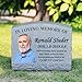 CUDMORERBE Personalized Memorial Garden Stones for Loved Ones Lost, Weatherproof Memorial Gravestones Tombstones Custom with Photo, Sympathy Memory Gifts for Loss of Loved Ones Dad Mom