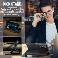 WJXEXRS Handyhülle für Samsung Galaxy A16 5G/4G Hülle, Premium Klapphülle Leder Schutzhülle Klappbar mit Kartenfach Ständer Magnet Handytasche Standfunktion Flip Case Lederhülle Galaxy A16 5G-Schwarz – Ansicht 4