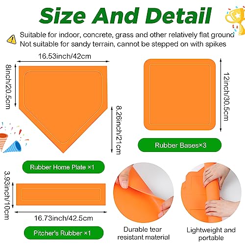 Jenaai 18 Pcs Kickball Set, 550G Upgraded Ball Set, Orange, 10 Inch - image 5