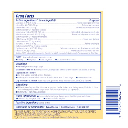 Boiron ColdCalm Kids Pellets for Relief of Common Cold Symptoms Such as Sneezing, Runny Nose, Sore Throat, and Nasal Congestion - 2 Count (160 Pellets) - image 9