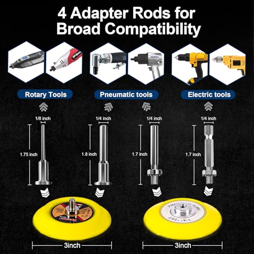 image for 131 Pieces 3 Inch Sanding Disc, GOH DODD Headlight Restoration Kit Hoo