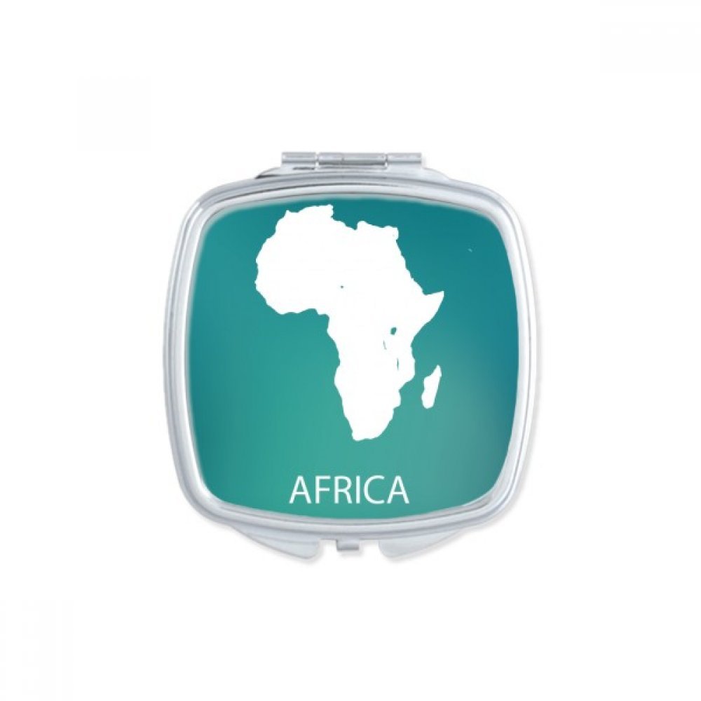 Miroir de poche silhouette continent Afrique format carré compact et nomade