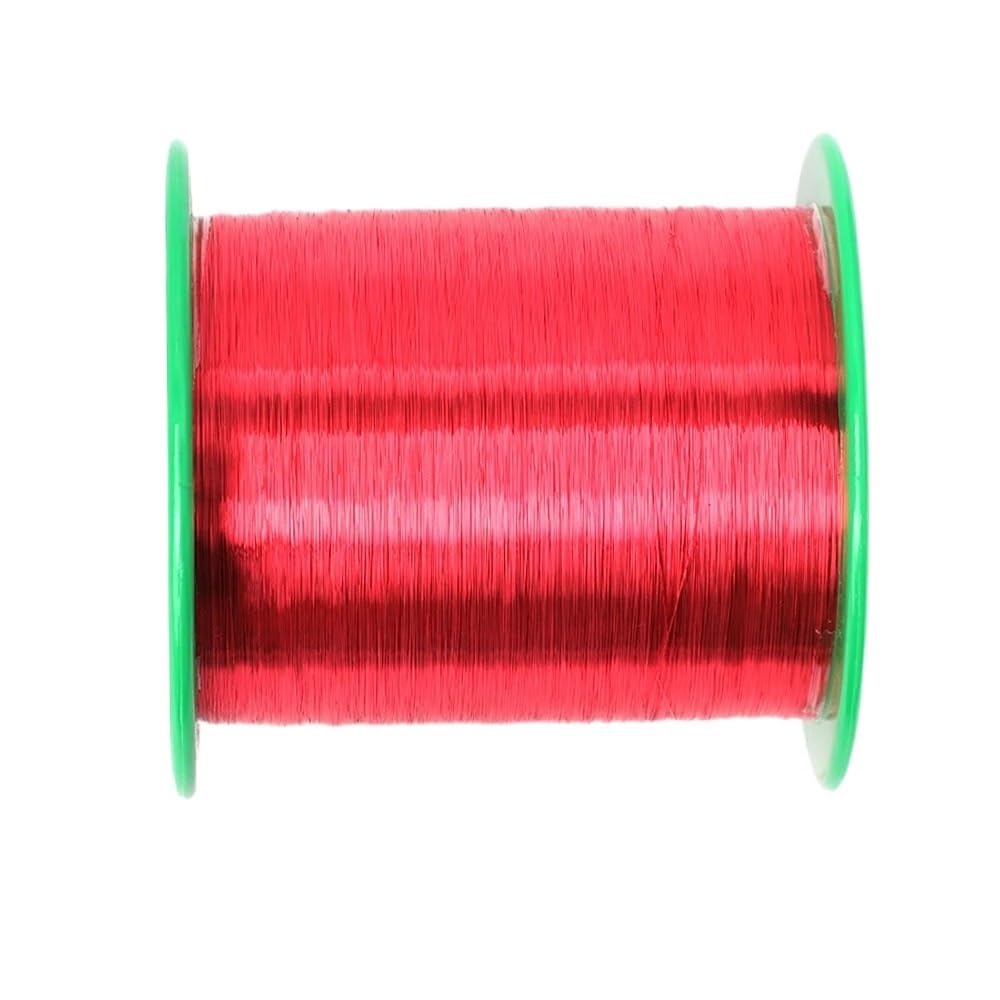 Filo Smaltato In Rame Smaltato Rosso Da 1 Kg, Filo Bobina Di Avvolgimento In Poliuretano Di Dimensioni Multiple Da 0,06 Mm-1,5 Mm For Elettromagnete Del Motore Avvolgimento Fai Da Te(0.1mm-1000g)