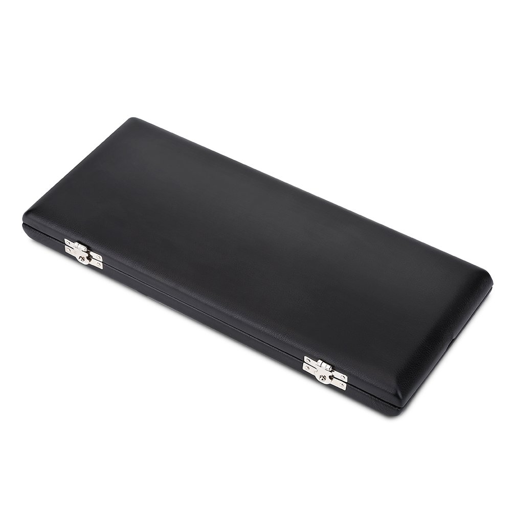 Oboen-Schilf-Etui, Holz-PU-Leder-Abdeckung, Aufbewahrungsbox für Oboen-Reeds (20 Stück)