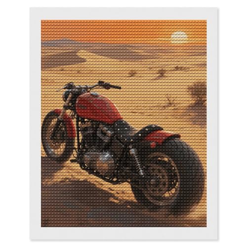 Peinture diamant de moto 40x50 cm pour décorer votre salon avec un tableau en strass 5D