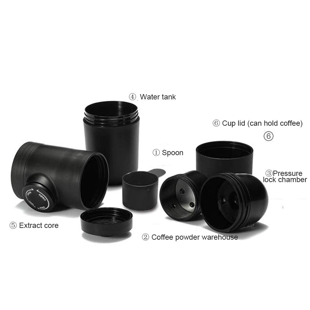 Amazon.co.jp: ポータブルコーヒーマシン、旅行アウトドアミニハンド