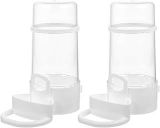 Abaodam 2pcs Automatic Bird Feeders Water Dispenser for Parakeet Cage Accessories Household Bird Feeding Supplies and Small Pets