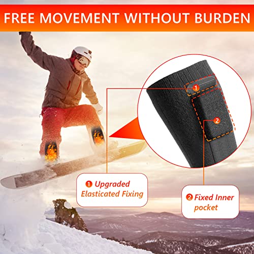 Heated Socks For Men Women - Yeluft 4500Mah Rechargeable Washable Electric Heated Socks For Women Foot Warmer Thermal Socks With Washing Bag For Hunting Camping Skiing Winter Sports Outdoors - Black #TOP2