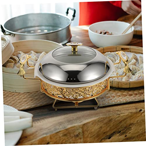 LABRIMP 1 Conjunto De Fogão Buffet Recipientes De Aço Inoxidável Com Tampas Fondue De Chocolate Band
