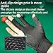 Billiard Pool Gloves for Right Hand, 3 Finger Billiards Gloves Pool Cue Gloves, Quick-Dry Breathable Billiard Pool Glove, Snooker Cue Sport Glove Popular Sizes for Men & Women, Right Hand (Black)