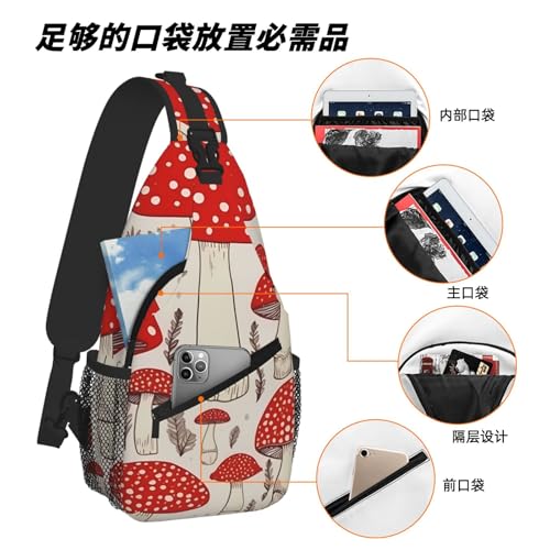 Mochila Sling Bag cruzada para senderismo y viajes miniatura 6