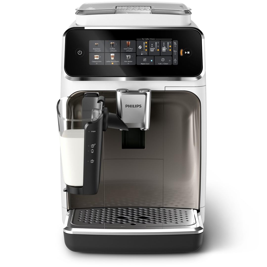 Machine expresso automatique Philips EP3343/90 Serie 3300 LatteGo Chrome blanc