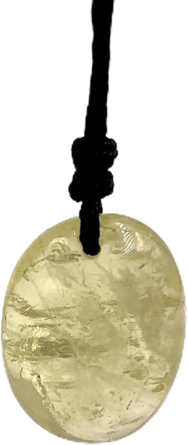 Natural Citrine Quartz Crystal Pendant Yellow Stone Spiritual Meditation Jewelry Necklace Gift