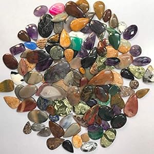 GEMKORA™ 100 Carats Natural Mix Gemstones Wholesale Cabochons Lot, Jewelry Making Loose Gemstone, DIY Stones, Wire Wrapping, Reiki, Wikka, Healing Crystals, Bulk Gemstone Deal, 2 to 4pcs