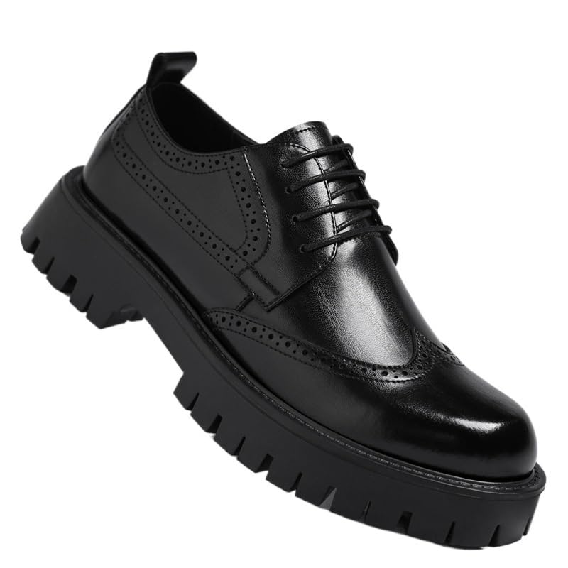 Men's Autumn Fashion Business Casual Brogue English Style Dress Shoes Wedding Groom Comfortable Stylish Footwear