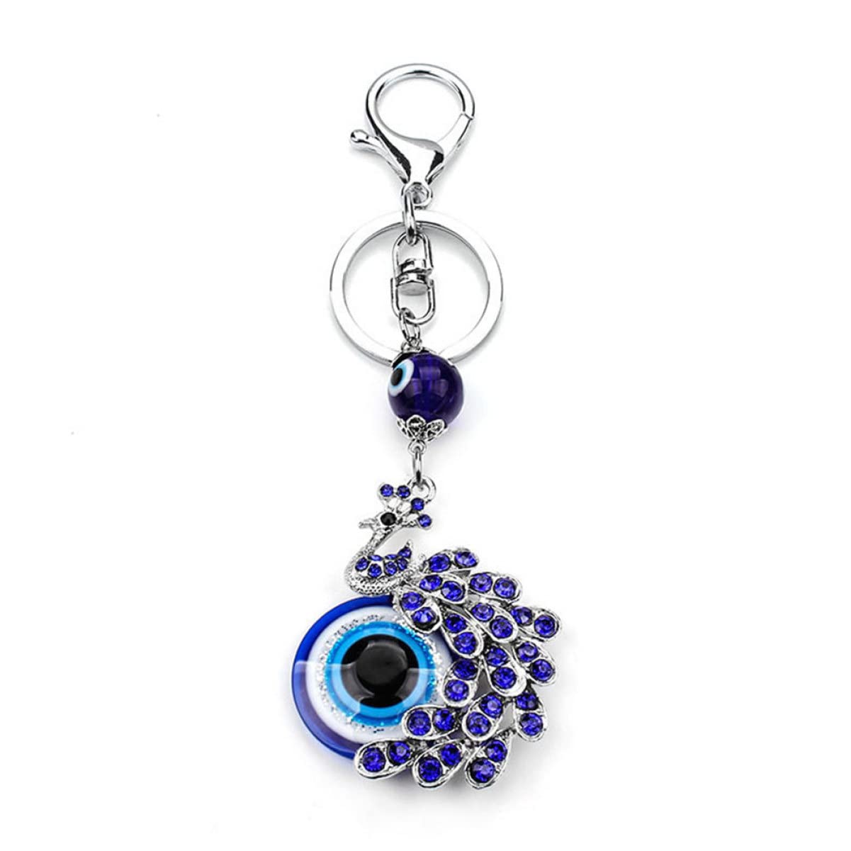 LIFKOME Peacock Evil Eye Schlüsselanhänger Robust und Multifunktionales Design als Schlüssel oder Hängeornament Kreative für Taschen und Schlüsselbunde
