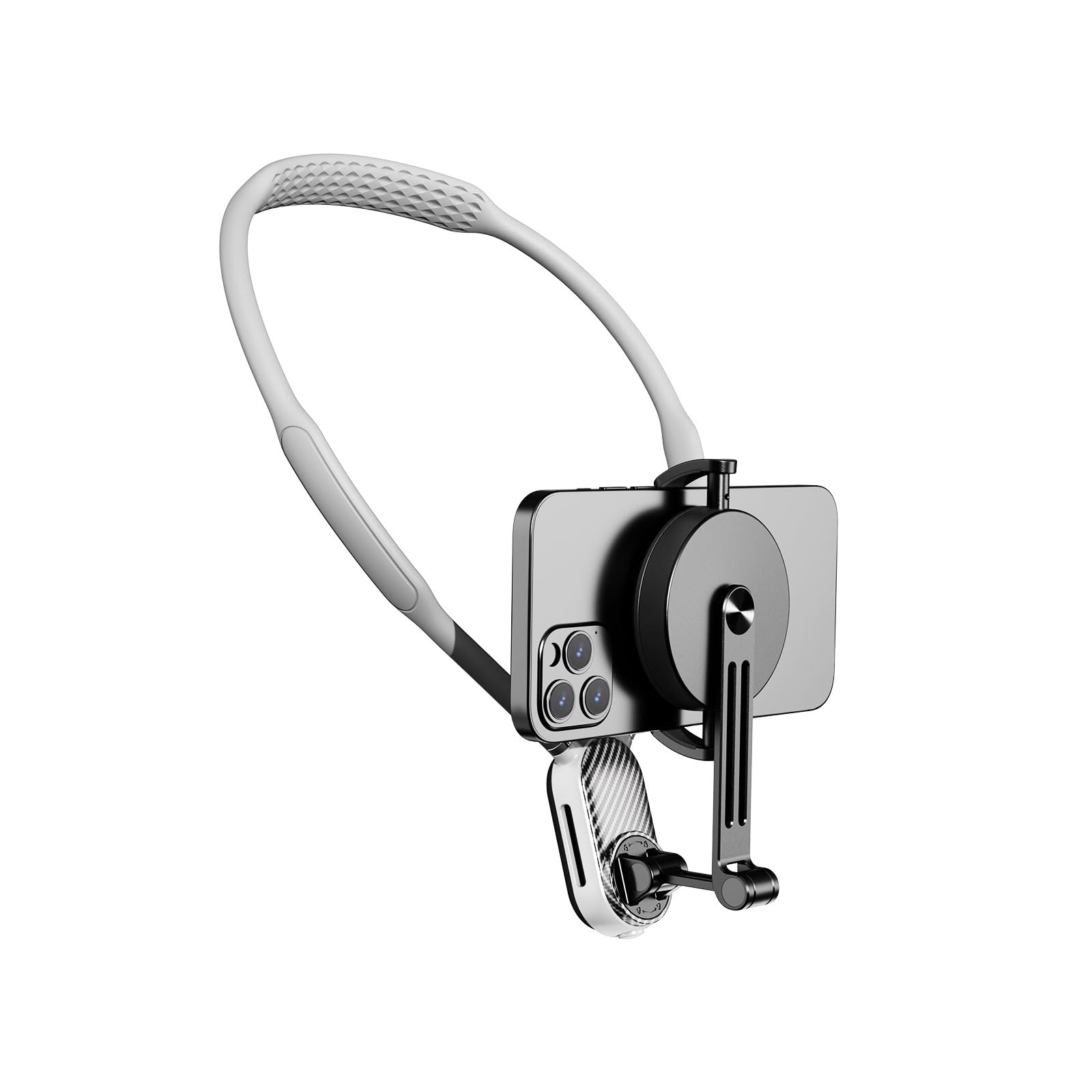 FUNSNAP Magnetic Neck Mount for Phones, POV Phone Holder Hand Free Chest Stand Video Recording Vlog for iPhone 16 15 14 13 Android Phones