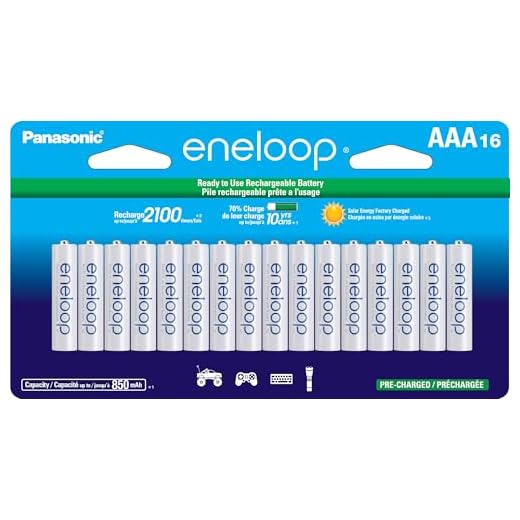 Panasonic BK-4MCCA16FA Eneloop AAA 2100 Cycle Ni-MH Lot de 16 piles rechargeables rechargeables