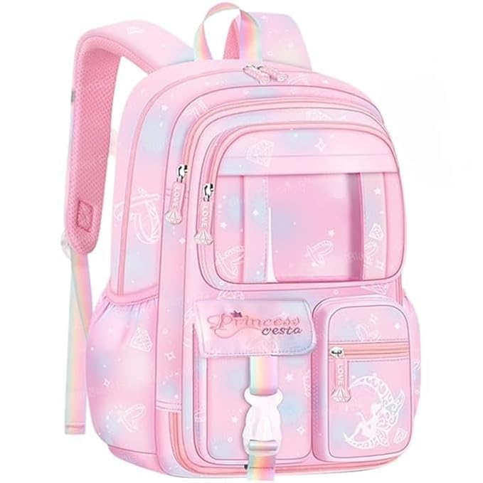 School Backpacks for Girls Stylish Bags for Kids 7-12 Years Old Cartoon Water Resistant Backpack Durable Burden Relief School Bag Birthday Gift-image-48
