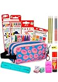 Pack Ahorro Vuelta al Cole con Estuche 3 Cremalleras, Lápices, Bolígrafo,...