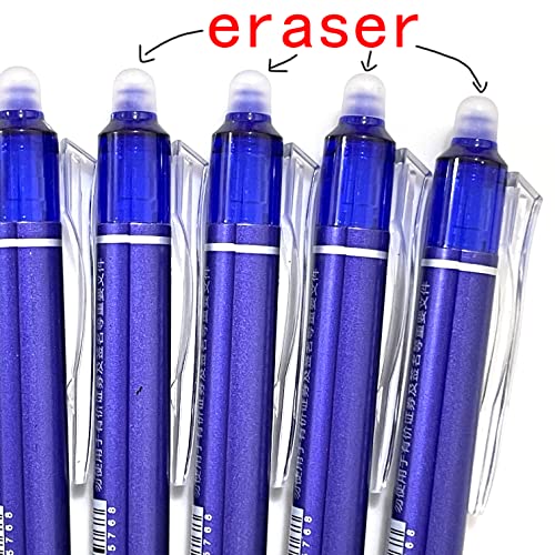 sencoo 12 pack bolígrafos borrables tinta azul gel retráctiles miniatura 2