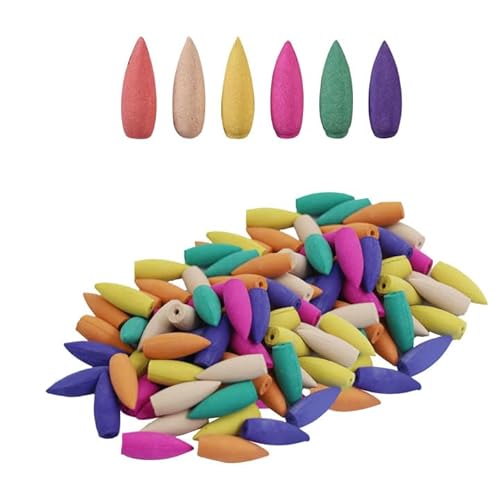 SI SEN 120 Piezas Incienso Cono, Cascada Incienso, Conos Incienso Reflujo, para Quemador De Incienso,Oficina,Dormitorio,Desodorizar
