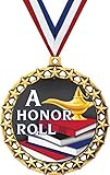 Honor Roll Medal, 2 1/2" Galaxy Star A Honor Roll Medals, Great Honor Roll Awards 1 Pack Prime