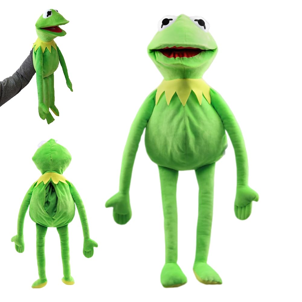 Kermit the Frog Puppet, 60cm Soft Frog Toy, Plush Hand Puppet