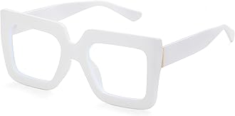 Kursan Oversized Square Glasses for Women Men Big Frame Blue Light Blocking Glasses Fashion Eyeglasses