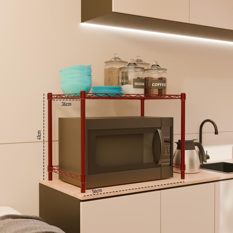 Image of 1-Shelve Heavy Duty Steel Storage Rack | Multipurpose Shelving Unit for Kitchen, Home & Utility