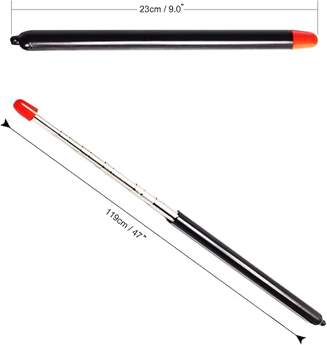 Miniatura 2 de Puntero telescópico para profesores, puntero de enseñanza para aula, puntero retráctil de mano de metal de longitud extendida 47.2 pulgadas,