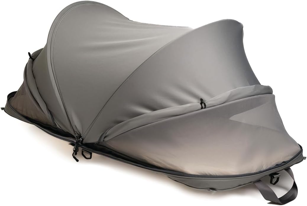 Myown-Space Portable Baby Travel Crib & Toddler Play Tent with 1.5" Greenguard Gold Mattress - UV Protection Outdoor Pop-Up Sleep Pod for Infants - Easy Fold & Carry for On-The-Go Families