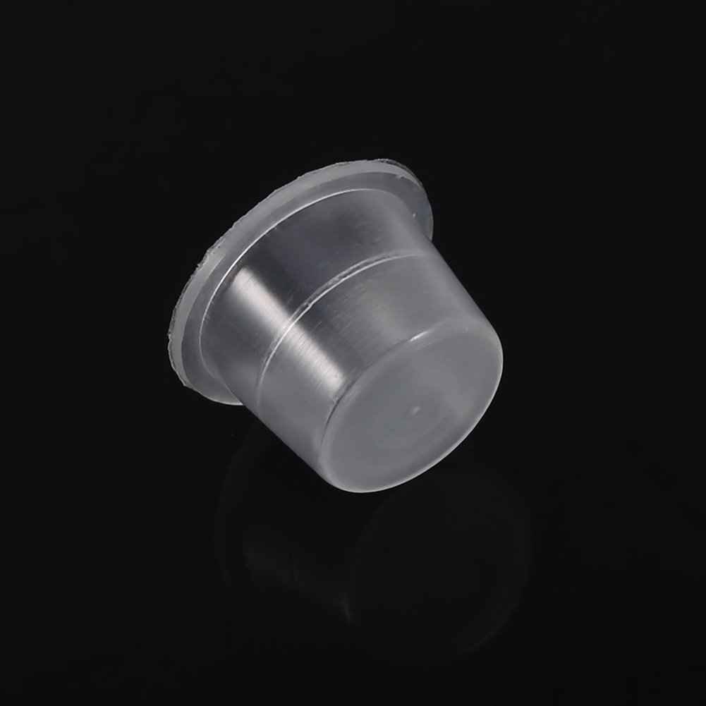 Tatuaż tusz czapki, tusz do tatuażu Cap kubek Pot średni duży plastikowy pigment do tatuażu kubek do tatuażu makijaż permanentny pojemnik Cap tusz do tatuażu materiały do ​​tatuażu 100 sztuk(M)