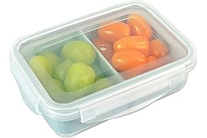 carrotez Portion Control Food Storage Containers with 2 Removable Compartments