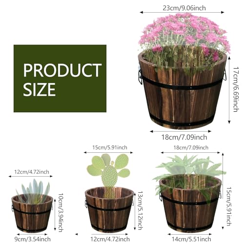 4packwoodenwhiskeybarrelplanterwithsaucer4759719woodenpotscontainerwithhandleswoodenbucketbarrelgardenplanterssetforplantsgardenhomedecorsupplies Urban Country Home Decor 4 pack wooden whiskey barrel planter with saucer 4759719 wooden pots container with handles wooden bucket barrel garden planters set for plants garden home decor supplies urban country home decor