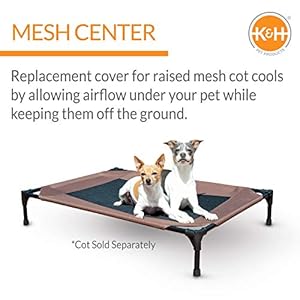  KH-Pet-Products-Original-Pet-Cot-Replacement-Cover-Cot-Sold-Separately-ChocolateBlack-Mesh-Large-30-X-42-Inches