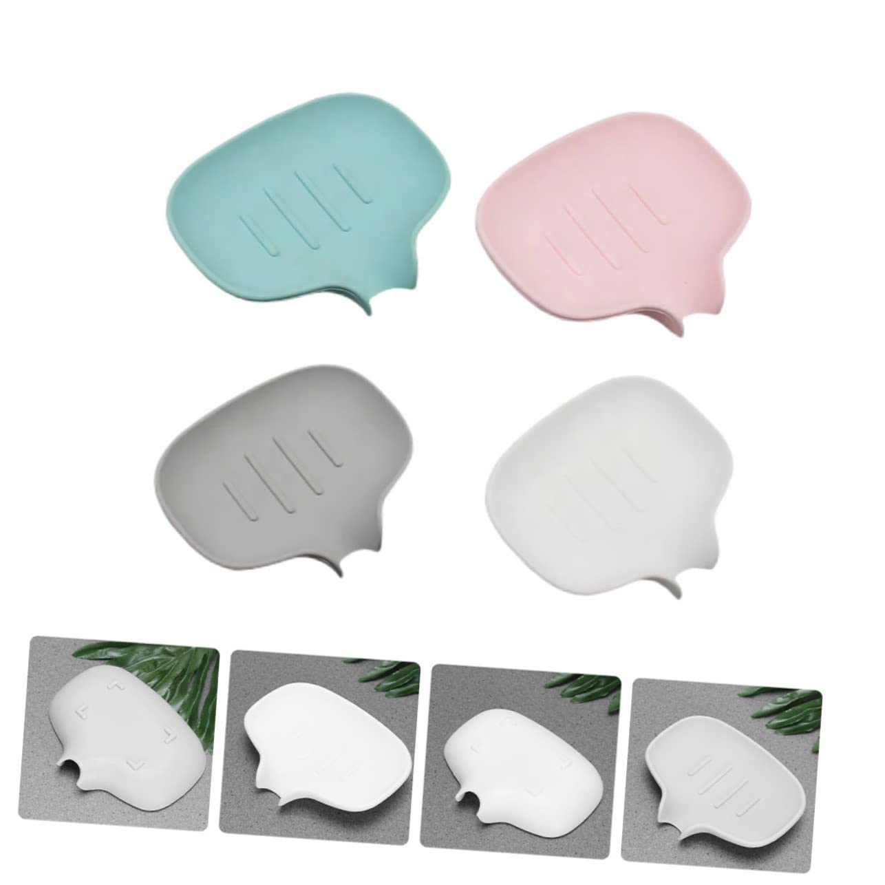 Jaboneras de Silicona 4 Piezas Creativas para Baño