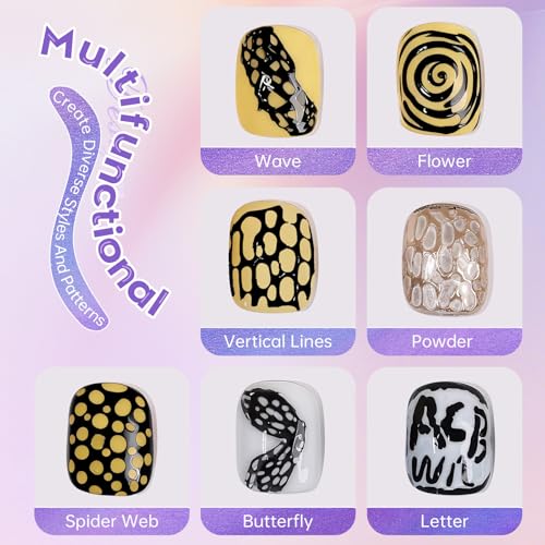 Set de esmaltes en gel Black Poke con base profesional miniatura 5