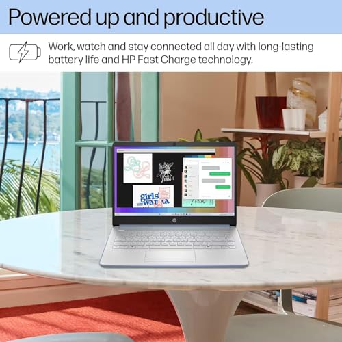 Image of HP Ultrabook 14 Laptop Computer Business Study & Home 2025, Lifetime MS Office for The Web + Windows 11 Home, Quad-Core Intel CPU, Wi-Fi 6, Blue