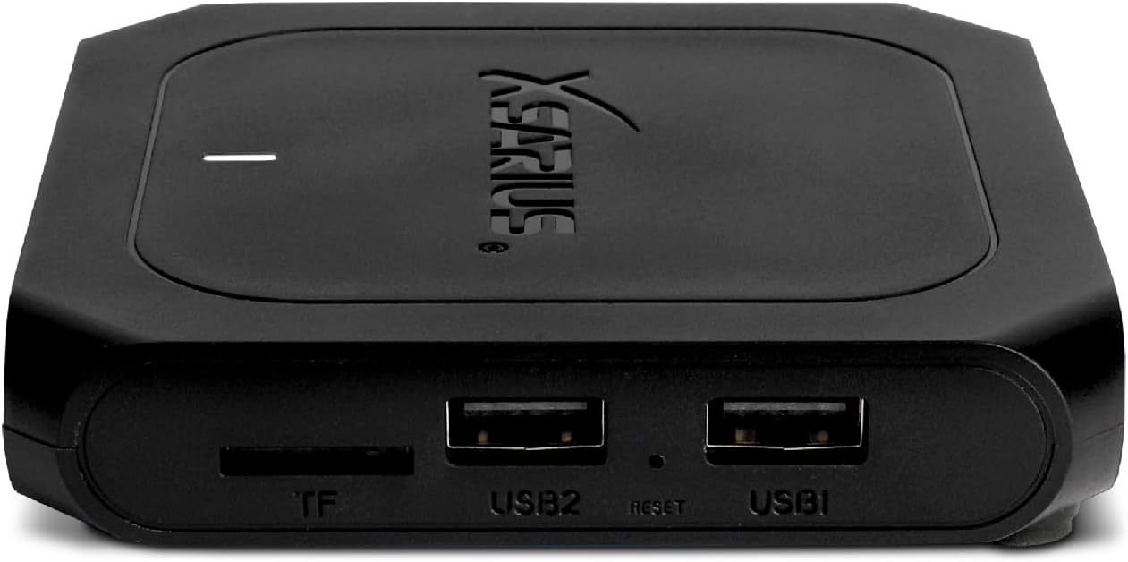 Side view of Xsarius Q12 with USB ports and TF card slot