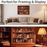 DONGTATA 1000 Piece Jigsaw Puzzle Challenging Small-Size Jigsaw for Adults 15×10 Inch Cute Cat Library Design Bookshelf Theme Stress Relief Gift for Home,Office,Decor - Image 4