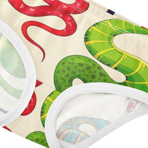 Cotton Girls Underwear Toddler Snakes Beige Girl Panties Cute Designer Kids Undies Briefs 2t4
