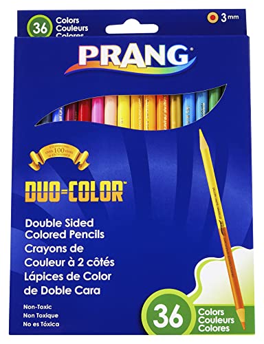 Prang Duo Colored Pencils, 36 Assorted Colors, Set of 18