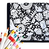 TINA.WIN Diy Decke zum Ausmalen 150x130cm mit 24 Markern – waschbar & weich