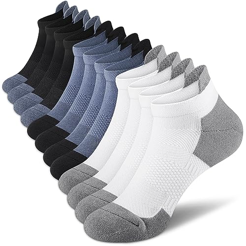 SOMTWO Ankle Compression Socks for Women,Runing Athletic Low Support Socks 6 Pairs