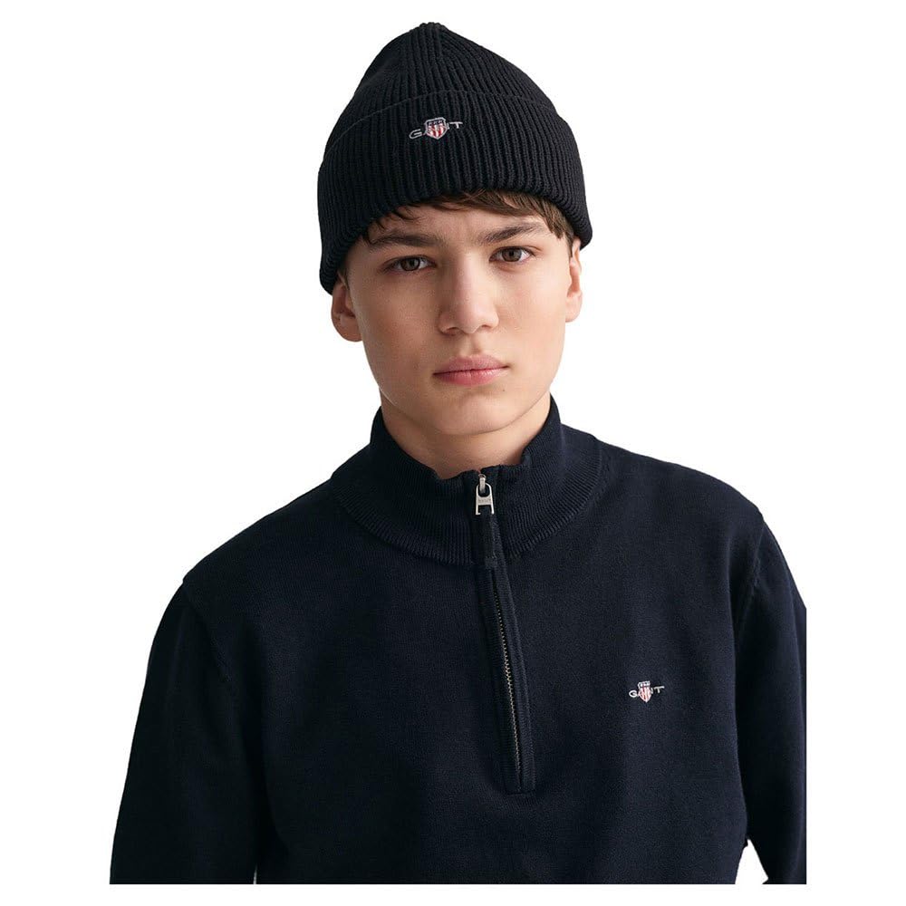 GANT Dziecięcy sweter Shield Cotton Half Zip, niebieski (Evening Blue), 158-164