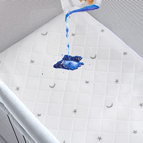 Waterproof Pack N Play Mattress Pad, Mini Crib Mattress Cover Protector 38'' X 26'' Fit Graco Pack N Play, Suitable For Baby Portable Mini Cribs And Foldable Mattresses, Breathable And Washable #TOP5