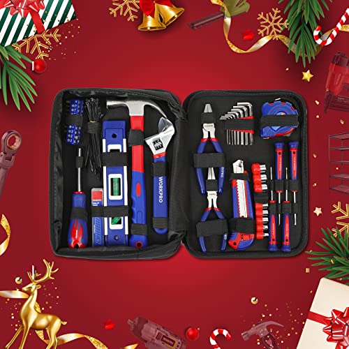 Workpro Home Tool Kit, 100 Piece Kitchen Drawer Household Hand Tool Set With Easy Carrying Pouch #TOP7