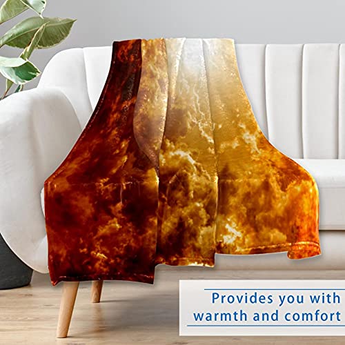 Couverture nuages imprimés plaid chaud lit canapé camping 150x100 - 7